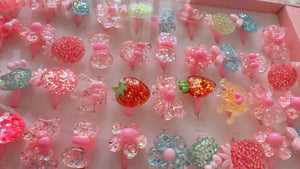 KIDS GLITTER 50PCS RING SET